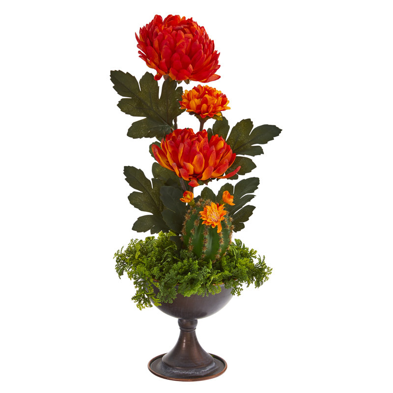 Bloomsbury Market Artificial Mum Floral Arrangement Wayfair